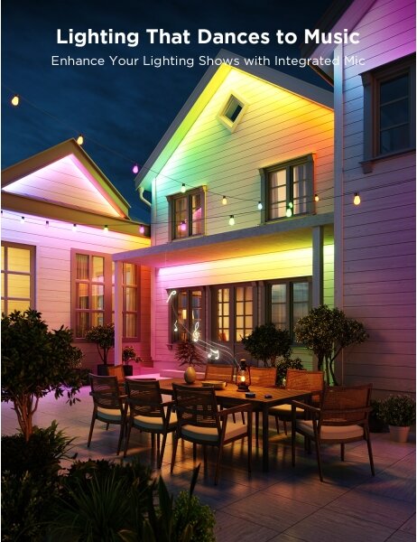 Bandă de exterior Govee Outdoor Pro SMART RGBICWW LED 10m Wi-Fi IP65