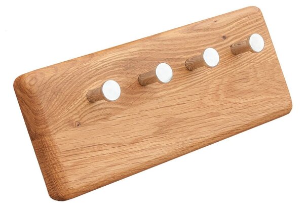 Cuier stejar masiv mic pentru chei Dotti, 5 × 10 × 25 cm