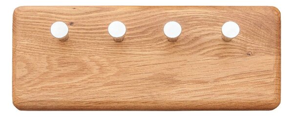 Cuier stejar masiv mic pentru chei Dotti, 5 × 10 × 25 cm
