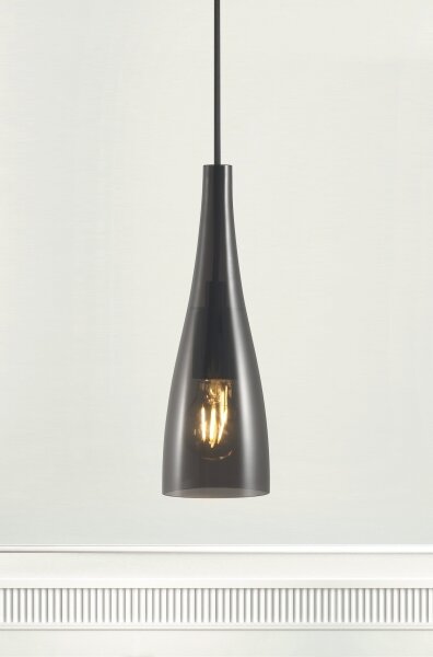 Nordlux - Pendul pe cablu EMBLA 1xE27/40W/230V fumuriu/negru