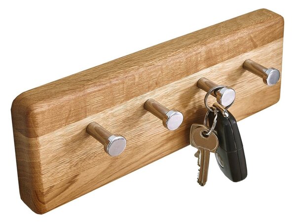 Cuier stejar masiv mic pentru chei Dotti, 5 × 10 × 25 cm