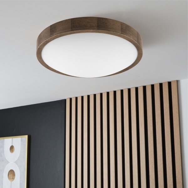 Plafonieră LED Brilagi CARVALHO SLIM 2xE27/60W/230V stejar nuc d. 37 cm