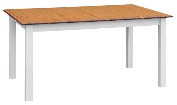 Masă lemn masiv alb-natur Extensibilă Linea 150/197x93cm