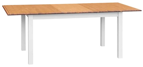 Masă lemn masiv alb-natur Extensibilă Linea 150/197x93cm