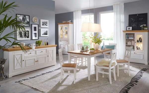 Masă lemn masiv Dining Iris 180x91cm