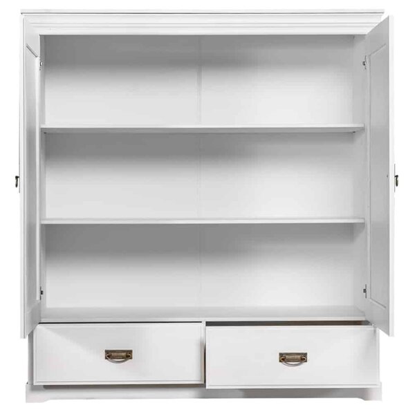 Dulăpior lemn masiv alb Florence, 130 × 50 × 142 cm
