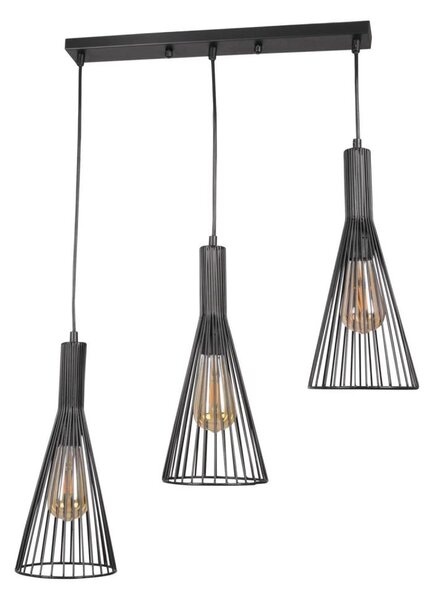 Lustră pe cablu TIANA 3xE27/20W/230V negru