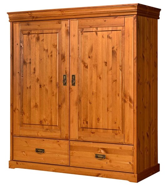 Dulăpior lemn masiv natur Florence, 130 × 50 × 142 cm