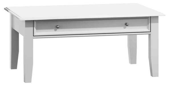 Masă lemn masiv Cafea Linea cu Sertar 122x71cm