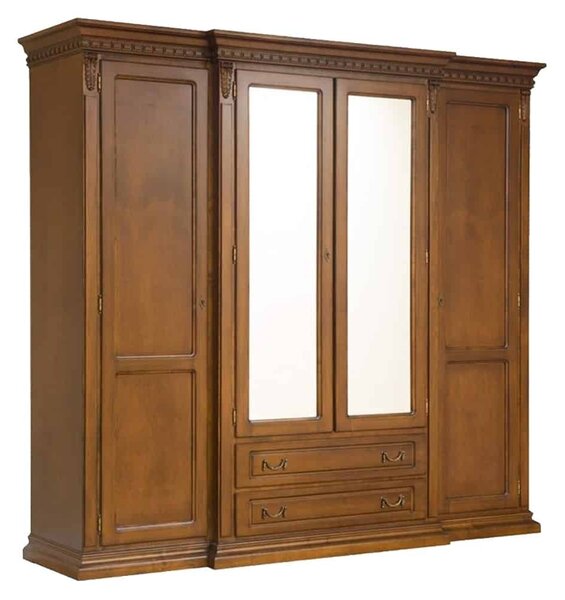 Dulap lemn masiv Bernhard 4 Usi, 234 × 67 × 218 cm