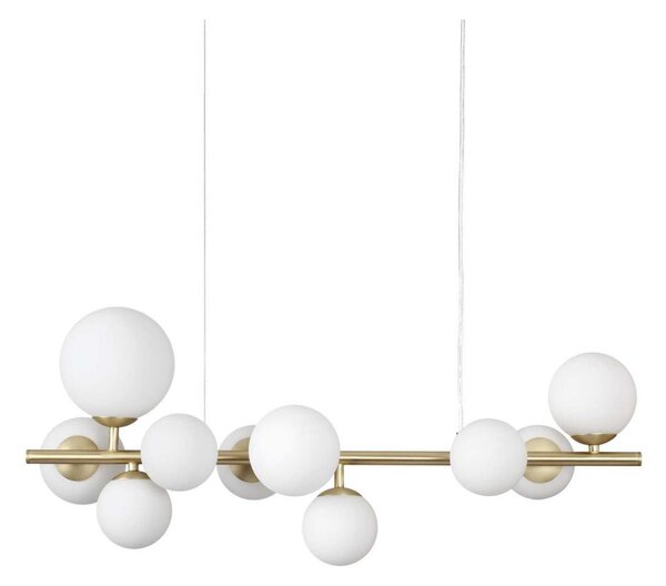 Lustră LED pe cablu Ideal Lux PERLAGE 10xG9/3W/230V auriu/alb