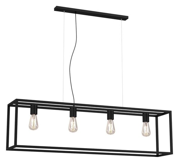 Lustră pe cablu FRAME 4xE27/60W/230V neagră