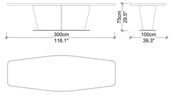 Masă lemn masiv de dining Viera Personalizabilă - 180 cm