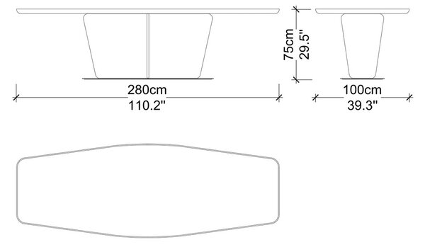 Masă lemn masiv de dining Viera Personalizabilă - 180 cm