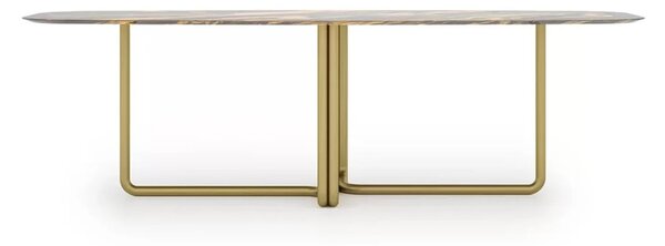 Masă lemn masiv de dining Giallo Personalizabilă - 180 cm