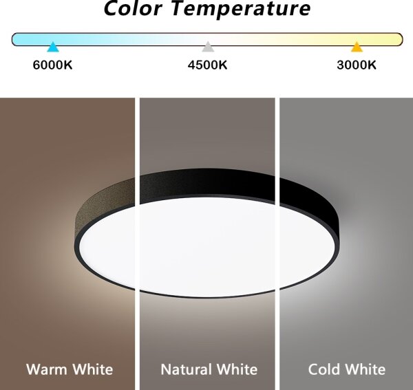 Plafonieră LED dimabilă Immax NEO 07248L SEMPLICI 36W/230V Wi-Fi Tuya negru + telecomandă