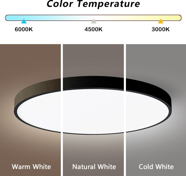 Plafonieră LED dimabilă Immax NEO 07250L SEMPLICI 60W/230V Wi-Fi Tuya negru + telecomandă