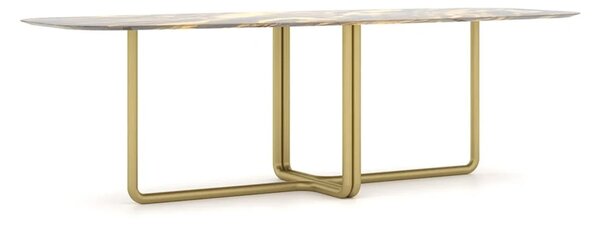 Masă lemn masiv de dining Giallo Personalizabilă - 180 cm
