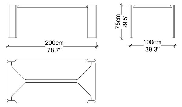 Masă lemn masiv de dining Nova Personalizabilă - 180 cm
