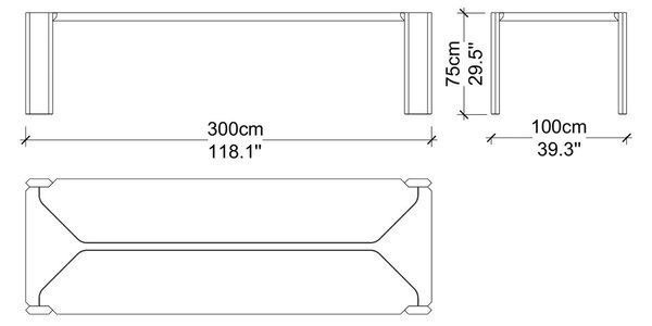 Masă lemn masiv de dining Nova Personalizabilă - 180 cm