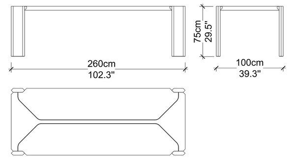 Masă lemn masiv de dining Nova Personalizabilă - 180 cm