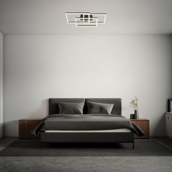 Plafonieră LED dimabilă Brilo FRAME LED/57W/230V 3000K negru