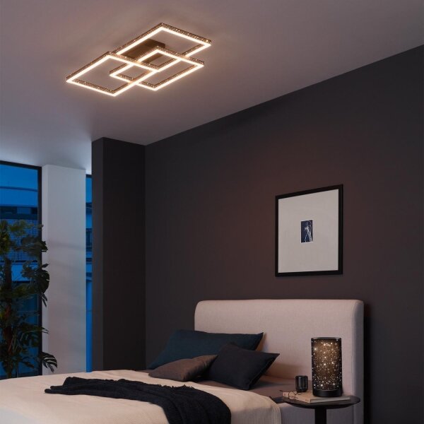 Plafonieră LED dimabilă Brilo FRAME LED/57W/230V 3000K negru