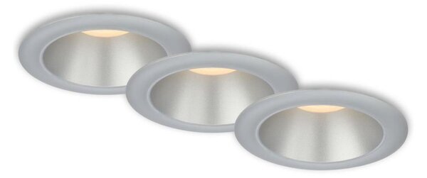 SET 3x corp de iluminat LED încastrat pentru baie Briloner 7041-034 LED/4,9W/230V argintiu