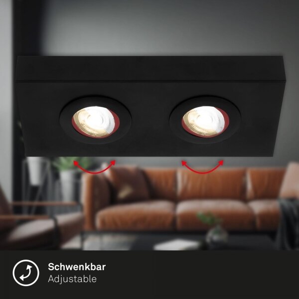 Spot LED Briloner 3996026 CTS 2xLED/4W/230V 2700/4000K negru