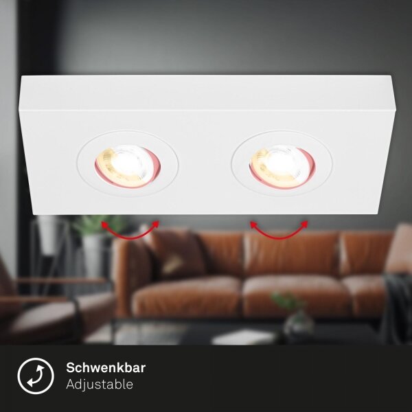 Spot LED Briloner 3996026 CTS 2xLED/4W/230V 2700/4000K alb