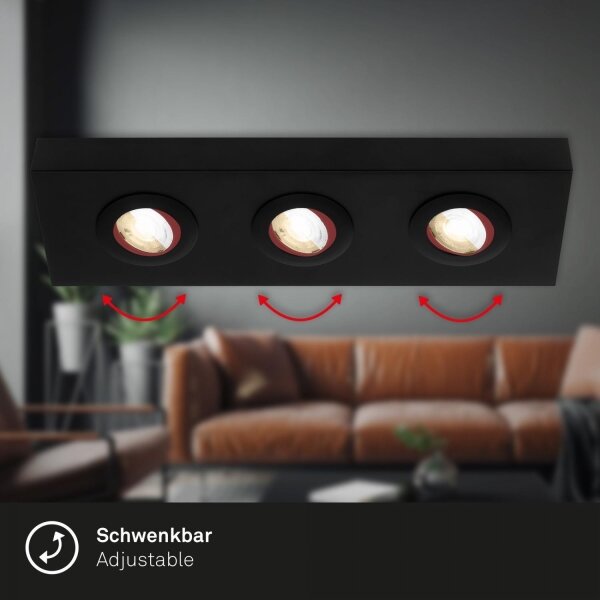 Spot LED Briloner 3996035 CTS 3xLED/4W/230V 2700/4000K negru