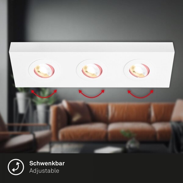 Spot LED Briloner 3996036 CTS 3xLED/4W/230V 2700/4000K alb
