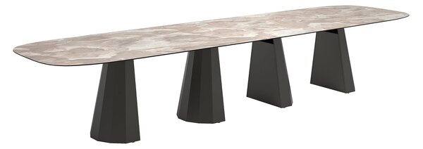 Masă lemn masiv de dining Sable 200/275/400×120 cm - 200 cm