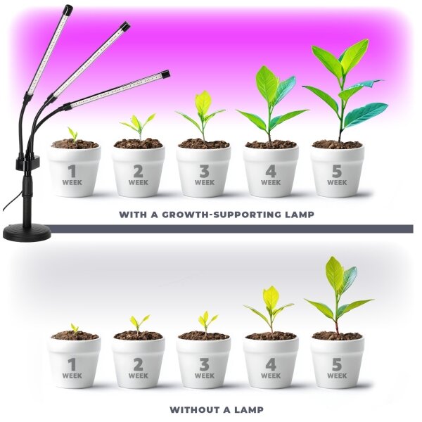 Lampă LED reglabilă VITARO pentru plante 3xLED/10W/230V negru