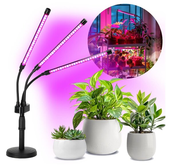 Lampă LED reglabilă VITARO pentru plante 3xLED/10W/230V negru