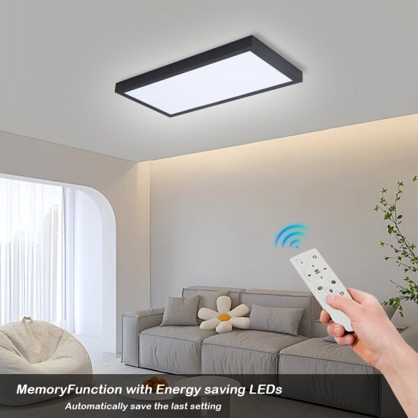 Brilagi - Corp de iluminat LED dimabil FRAME SMART/30W/230V, negru, IP44 + telecomandă