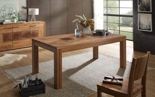 Masă lemn masiv dining Rustic Home disponibilă în trei dimensiuni - 160×90 cm