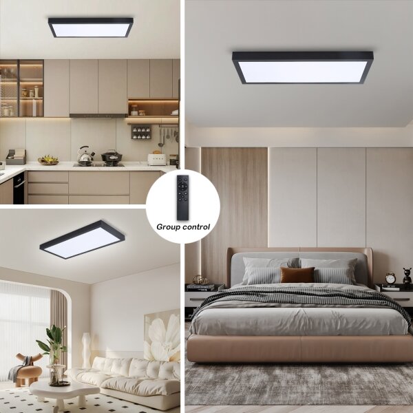 Brilagi - Corp de iluminat LED dimabil FRAME SMART/30W/230V, negru, IP44 + telecomandă
