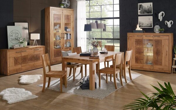 Masă lemn masiv dining Rustic Home disponibilă în trei dimensiuni - 160×90 cm
