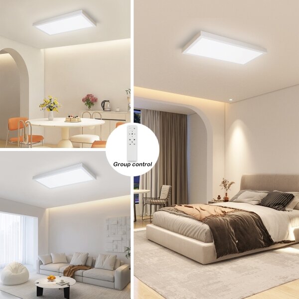 Brilagi - Corp de iluminat LED dimabil FRAME SMART, 30W, 230V, alb, IP44 + telecomandă