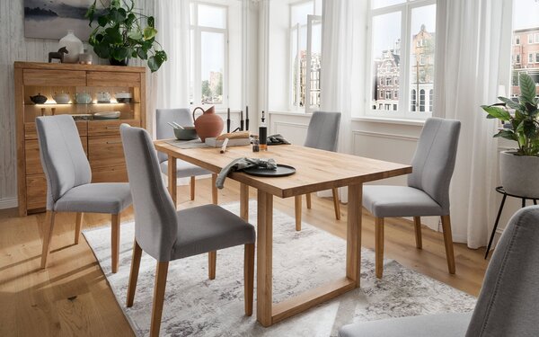 Masă lemn masiv dining Toscana - 160×90×75 cm