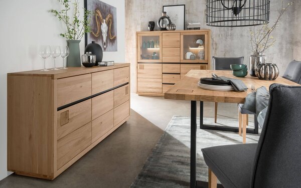Masă lemn masiv de dining Urban Loft - 160×90 cm