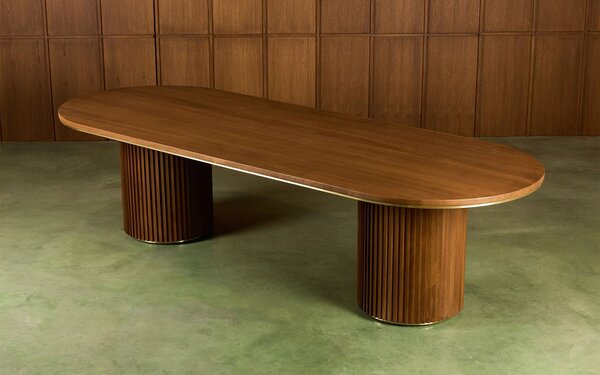 Masă lemn masiv de dining The Donald 300/, 240 × 110 × 75 cm - 240×100×75