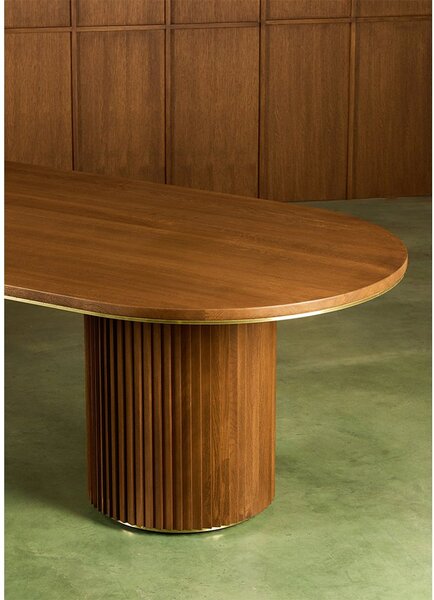 Masă lemn masiv de dining The Donald 300/, 240 × 110 × 75 cm - 240×100×75