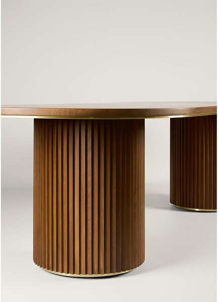 Masă lemn masiv de dining The Donald 300/, 240 × 110 × 75 cm - 240×100×75