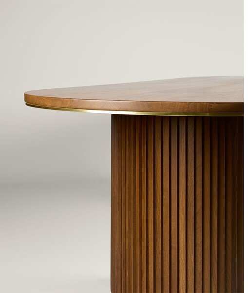 Masă lemn masiv de dining The Donald 300/, 240 × 110 × 75 cm - 240×100×75