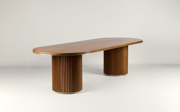 Masă lemn masiv de dining The Donald 300/, 240 × 110 × 75 cm - 240×100×75