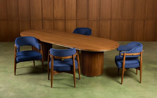 Masă lemn masiv de dining The Donald 300/, 240 × 110 × 75 cm - 240×100×75