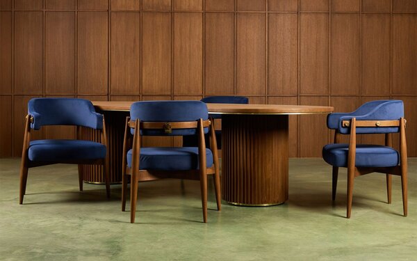 Masă lemn masiv de dining The Donald 300/, 240 × 110 × 75 cm - 240×100×75