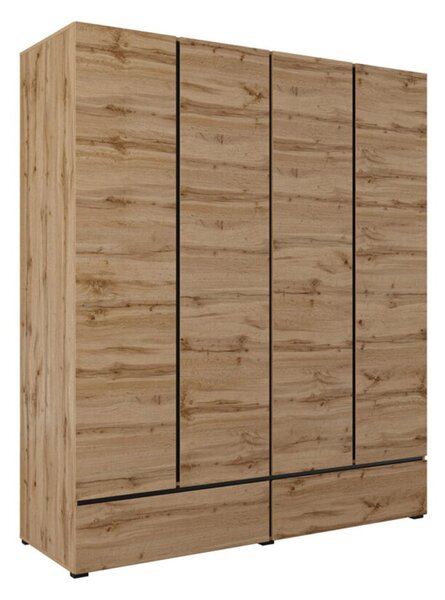 Dulap lemn masiv Orion, 180 × 210 × 60 cm - Stejar deschis